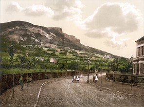 Cave Hill, County Antrim, Ireland, Historic, digitally restored reproduction from a 19th century