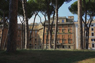 Classic residential building in Piazza Adriana, Prati district, Rome, Italy, Europe