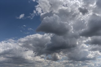 Rain clouds (Nimbostratus), Bavaria, Germany, Europe