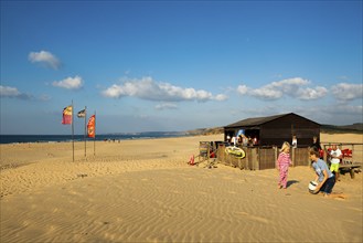 Beach bar, Praia da Bordeira, Carrapateira, Algarve, West coast, Atlantic Ocean, Portugal, Europe