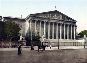 The Chamber of Deputies, Paris, France, 1890, Historical, digitally restored reproduction from a