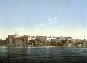 Saint-Marguerite Island, Cannes on the Côte d'Azur, France, c. 1895, Historic, digitally restored