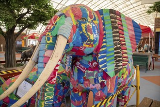 Keenesburg, Colorado, A painted elephant in the Welcome Center at the Wild Animal Sanctuary, a