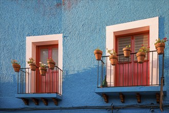 Guanajuato, Mexico, Scenic cobbled streets and traditional colorful colonial architecture in