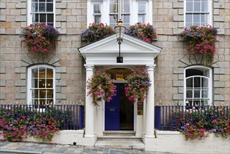 Constables Office in St Peter Port, police station main entrance, Channel Island Guernsey, England,