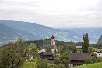 View of Sankt Oswald, municipality of Kastelruth, South Tyrol, Italy, Europe