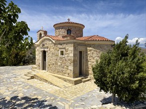 Small church chapel in Byzantine style architectural style on the grounds of Unesco Site Site