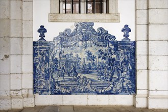 Church and Monastery of Sao Vicente de Fora, Panel of Azulejo tiles in the Cloister, Lisbon,