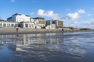 Skyline of the North Sea island of Borkum, East Frisia, Lower Saxony, Germany, Europe