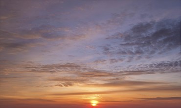 Beautiful dramatic scenic sunset sky background