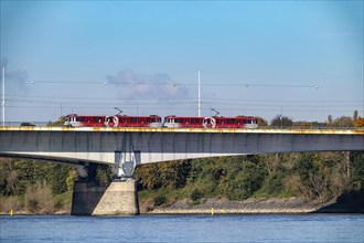 The Konrad Adenauer Bridge, South Bridge, A562 motorway bridge and 2 light rail lines, tramway,