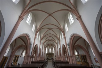 Interior of the Neo-Gothic Basilica of Our Lady, built between 1892 and 94, Kulmbach, Upper