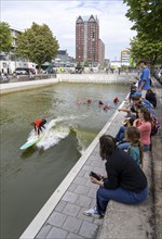 Surfing facility in the city centre of Rotterdam, Rif010, supposedly the world's first wave