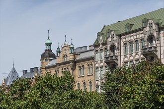 Stately houses at Vasaplatsen, Vasastaden, Gothenburg, Västra Götalands län, Sweden, Europe