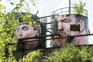 Street art, Former steelworks, Völklingen Ironworks, UNESCO World Heritage Site, Völklingen,