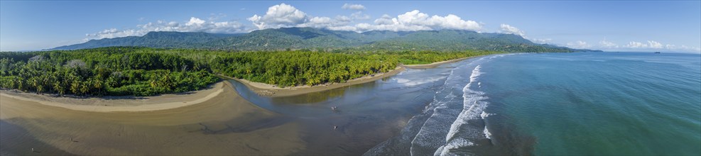 Beach and rainforest, Marino Ballena National Park, Osa National Park, dream beach and sea of the