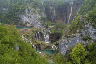 Waterfall, Plitvice Lakes National Park, Plitvicka Jezera, Lika-Senj, Croatia, Europe