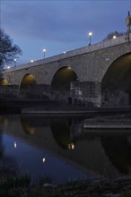 Regensburg, Bavaria, Stone Bridge, March, Germany, Europe