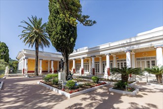 Achilleion Palace built for the Austrian Empress Elisabeth Sissi on the island of Corfu, Greece,