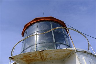 The lantern of Long Jan, the highest lighthouse in Scandinavia, on the southern tip (Södra Udde) of