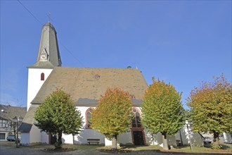 Town church built in the 16th century, Bad Laasphe, Rothaargebirge, North Rhine-Westphalia,