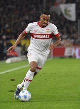 Jamie Leweling VfB Stuttgart (18) Action on the ball MHPArena, MHP Arena Stuttgart,