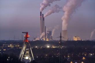 UNIPER coal-fired power plant Gelsenkirchen-Scholven, power plant units and cooling towers,