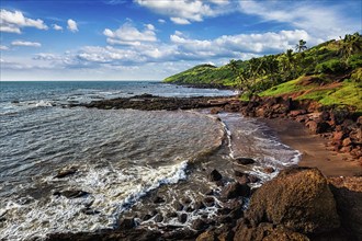 Anjuna Beach famous tourist destination, Goa, India, Asia