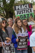 Farmington Hills, Michigan USA, 30 June 2024, A protest, organized by members of the Jewish