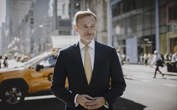 Christian Lindner (FDP), Federal Minister of Finance, photographed during a walk between two