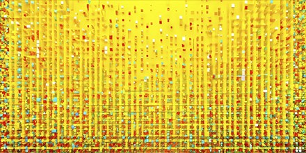 Abstract 3d pixel art technology themed pattern featuring random mosaic in vibrant hues, AI