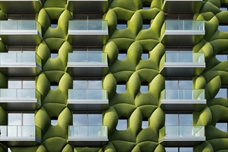 Facade of a building inspired by the skin of a cactus showcasing natural methods of heat regulation