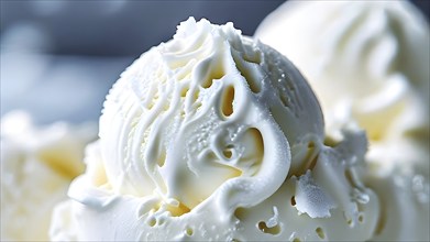 AI generated vanilla ice creams with white surface texture