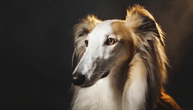 Pets, dog, borzoi, greyhound, recognised Russian dog breed, AI-generated, AI-generated, AI