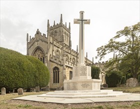 War memorial in churchyard at Saint Mary the Virgin church, Calne, Wiltshire, England, UK