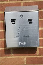 Smokers' station for putting out cigarettes, UK