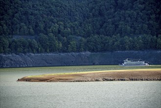 The Edersee, near Waldeck, the third largest reservoir in Germany, currently has only just under