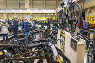 Fahrrad Essen, public fair in the halls of Messe Essen, dealers and manufacturers show everything