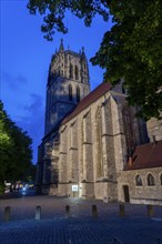 Historic Old Town, Liebfrauen-Überwasserkirche, in Münster, North Rhine-Westphalia, Germany, Europe