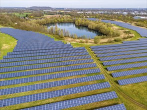 Mühlenfeld solar park, near Neukirchen-Vluyn, over 15, 000 solar modules spread over 24 hectares,