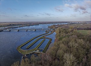 The largest fish ladder in Europe at the lock island in the Elbe near Geesthacht.