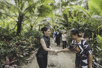 (L-R) Annalena Bärbock (Bündnis 90/Die Grünen), Federal Foreign Minister, and Christine Fung,