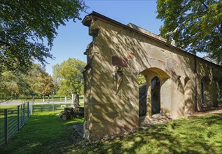 Lusthaus ruin Stuttgart in the middle palace garden, palace park, detail of the former Renaissance