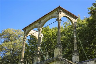 Lusthaus ruin Stuttgart in the middle palace garden, palace park, detail of the former Renaissance