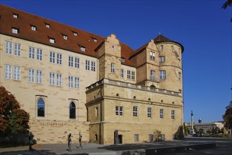 Old Palace Stuttgart from Karlsplatz, former moated palace, princely residence, 14th century seat