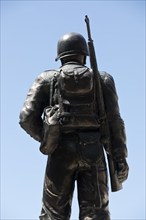 Gi Soldier from behind, Liberation Monument by Frank Kieffer Asselborn, Clerf or French Clervaux,