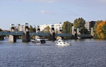 Spandauer Seebruecke at the tip of the Havel, Berlin, 23 October 2021