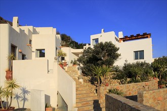 Modern architecture tourist accommodation, Los Presillas Bajas, Cabo de Gata natural park, Almeria,