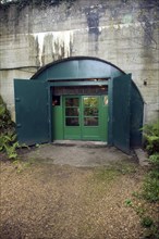 Exit doors German Underground Military hospital, Guernsey, Channel Islands, UK, Europe