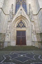 Entrance portal, Propsteikirche St. Ludgerus or Ludgerus-Dom, Billerbeck, Münsterland, North